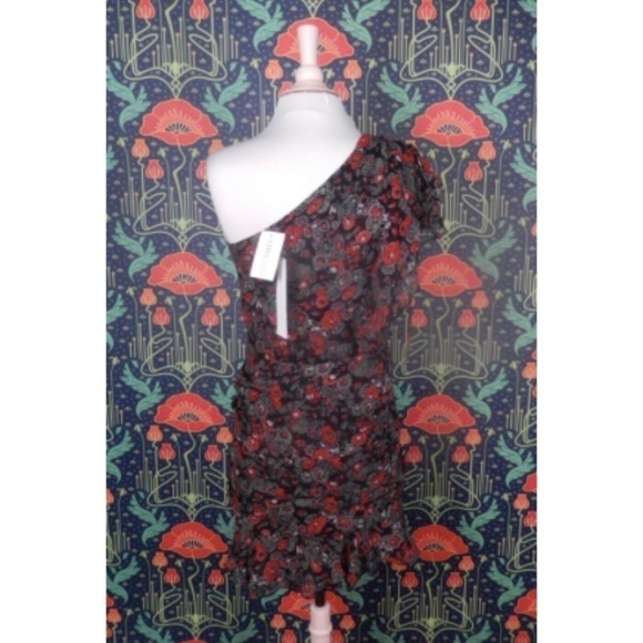 Veronica Beard Silk Ballard One Shoulder Ruffle Mini Dress - Picture 11 of 11